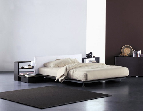 Bed on a frame of oak Vico, Flou