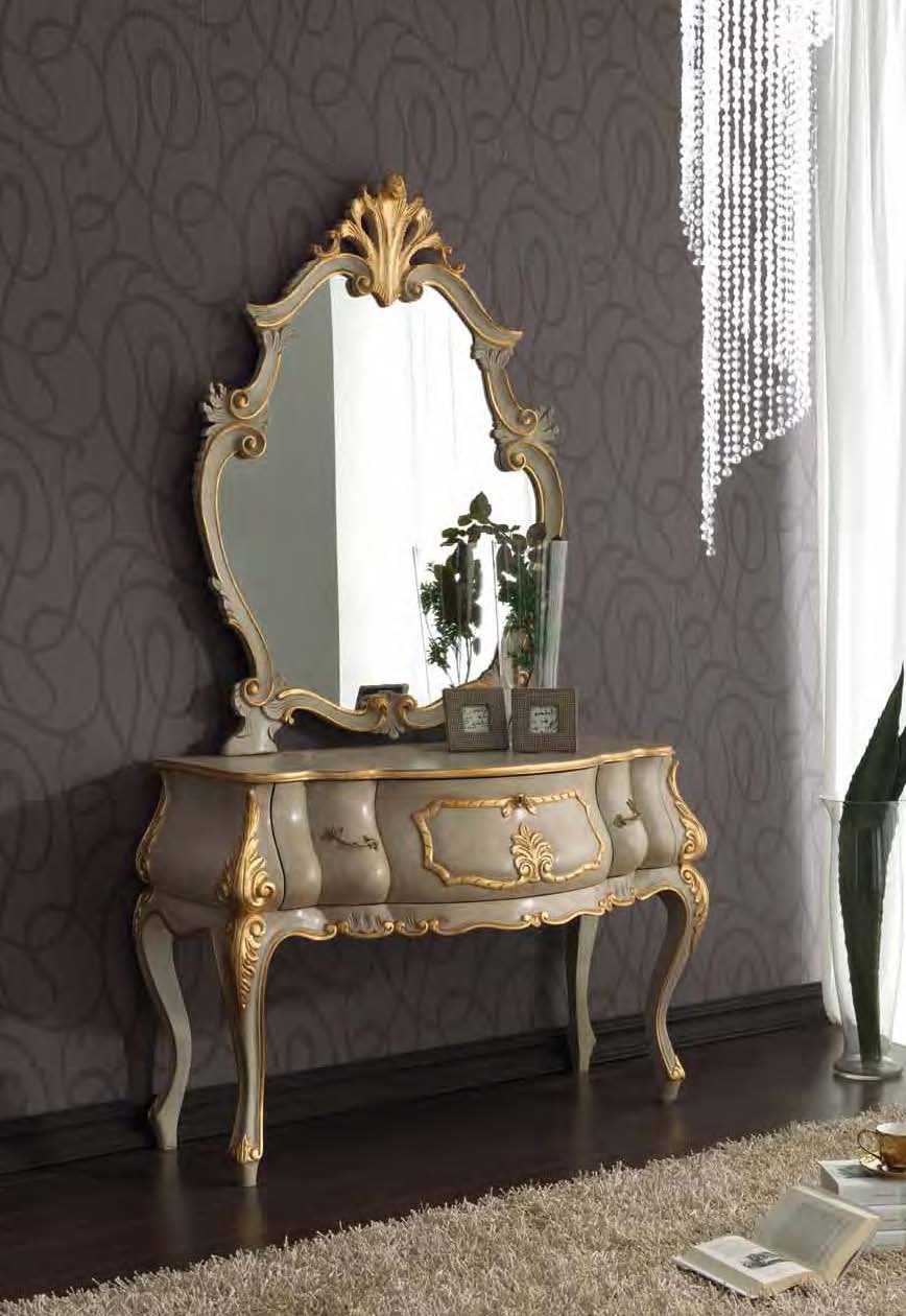 Console with mirror in lacquer finish Nataly, Arve Style