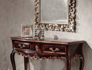 Console lacquered with carved decoration Alyssa, Arve Style (furniture for foyer, hallway Baroque, Rococo)