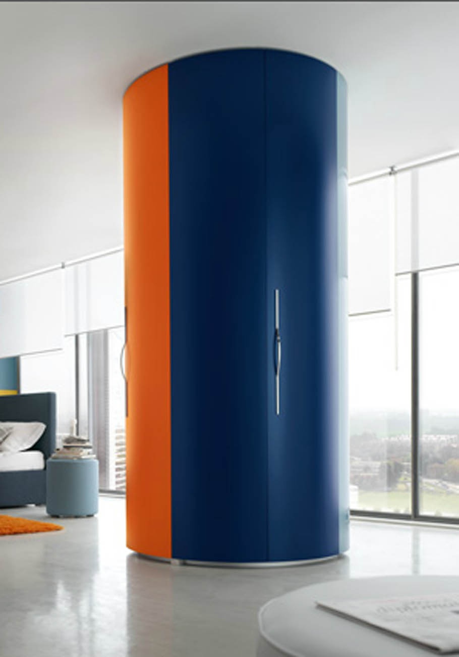 Wardrobe with a round frame made of wood and metal Wardrobe Collection