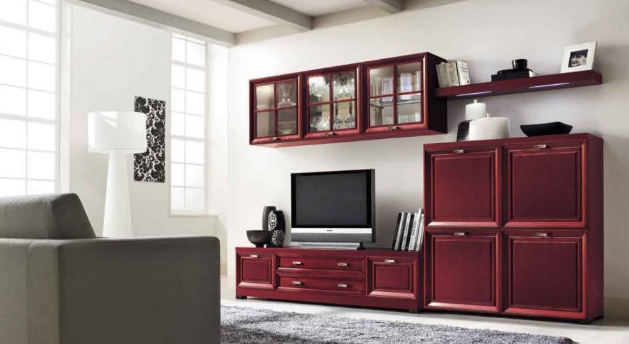 Modular system with shelves for TV Murano, Maronese