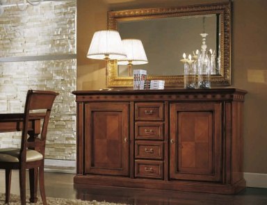 Sideboard with mirror in classic style, Casanova, Arve Style