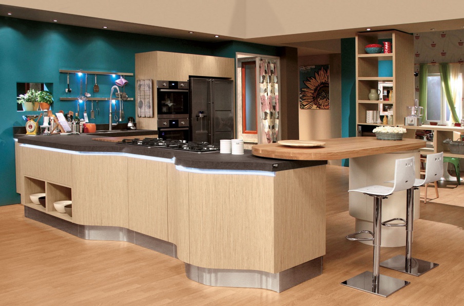 Kitchen (kitchen set) with metal handle Penelope, Aran Cucine