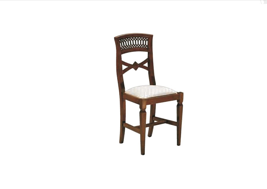 Chair with carved and perforated back Canaletto, Arve Style