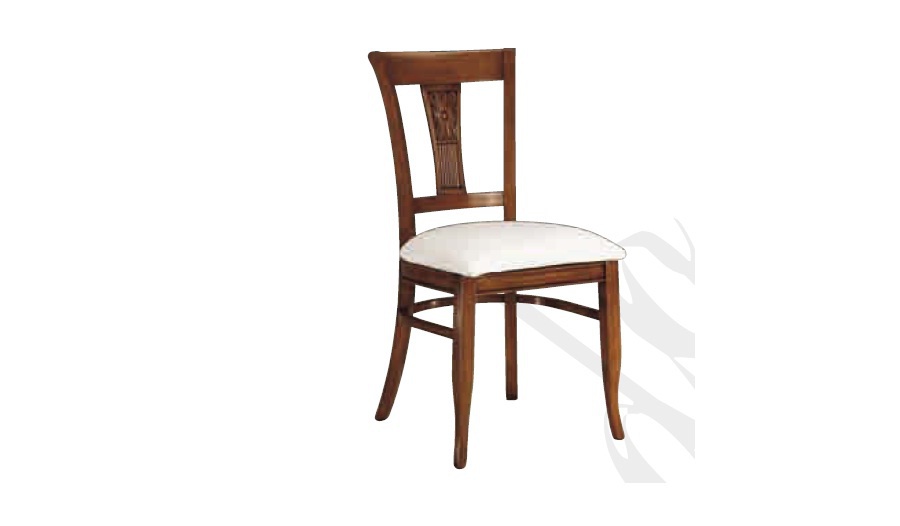 Lacquered chair with carved back Canaletto, Arve Style