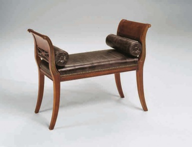 Bench with shaped armrests Canaletto, Arve Style (bench)