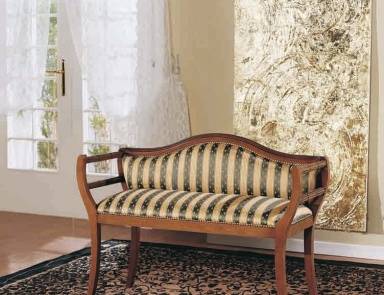 Bench in the decoration of metallic studs Canaletto, Arve Style