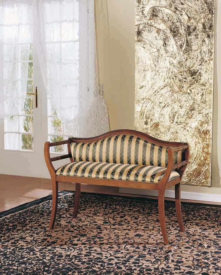 Bench in the decoration of metallic studs Canaletto, Arve Style