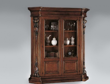 Wardrobe two-door with rich carvings Macchiavelli, Arve Style (cupboard)