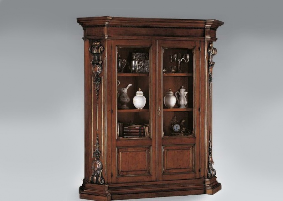 Wardrobe two-door with rich carvings Macchiavelli, Arve Style