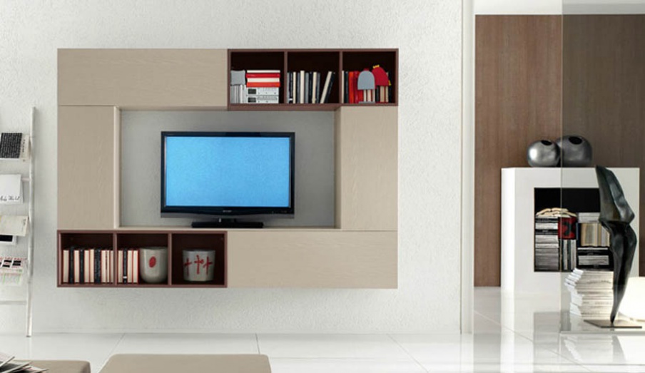 Modular system with open shelves Kubo Collection, ACF International