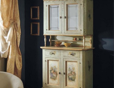 Buffet in vintagem style painted Canaletto, Arve Style