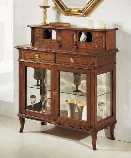 Showcase with drawers on curved legs Giglio, Arve Style