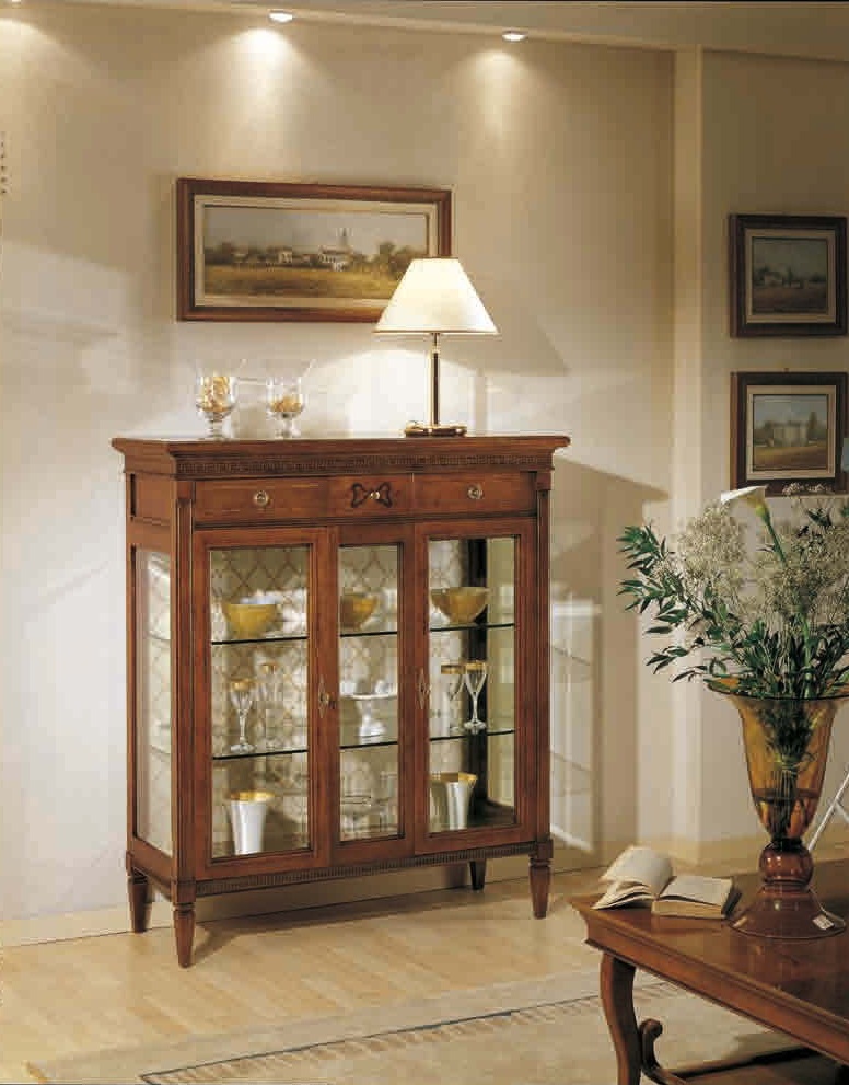 Showcase in the finish of brocade and veneer Barbara, Arve Style