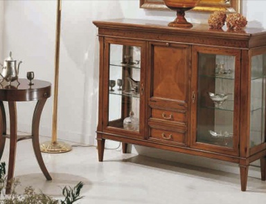 A showcase for niche with folding door and drawer Marta, Arve Style