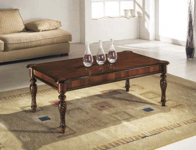 Coffee table high glossy carved legs Athos, Arve Style