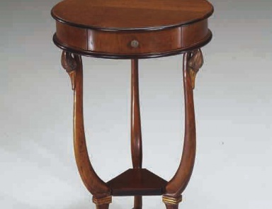 Pridivannogo table with drawer on three curved legs Cigno, Arve Style