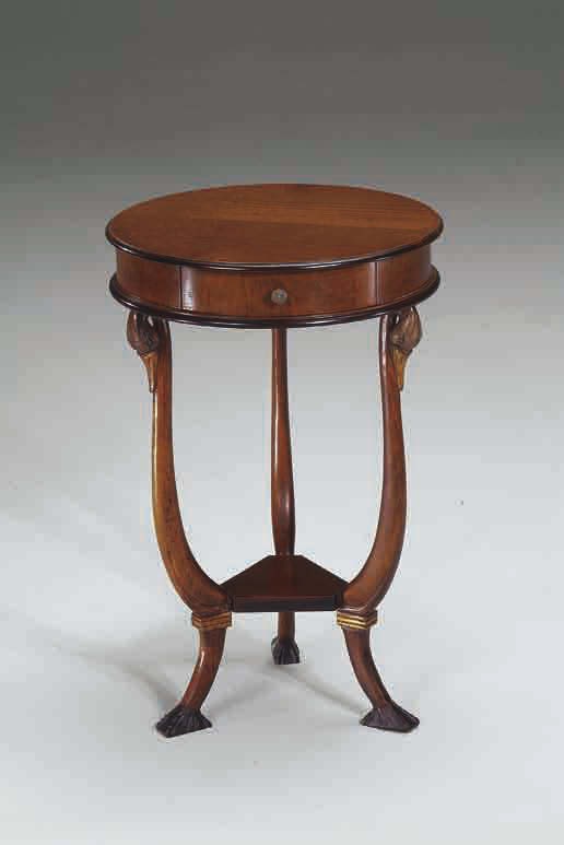 Pridivannogo table with drawer on three curved legs Cigno, Arve Style