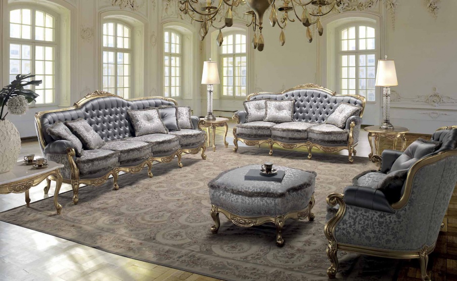 Pouf with wooden frame Regina, SAT Export