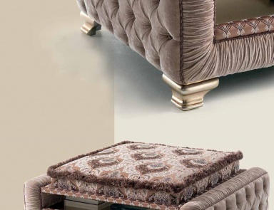 Pouf with wooden frame Royal, SAT Export