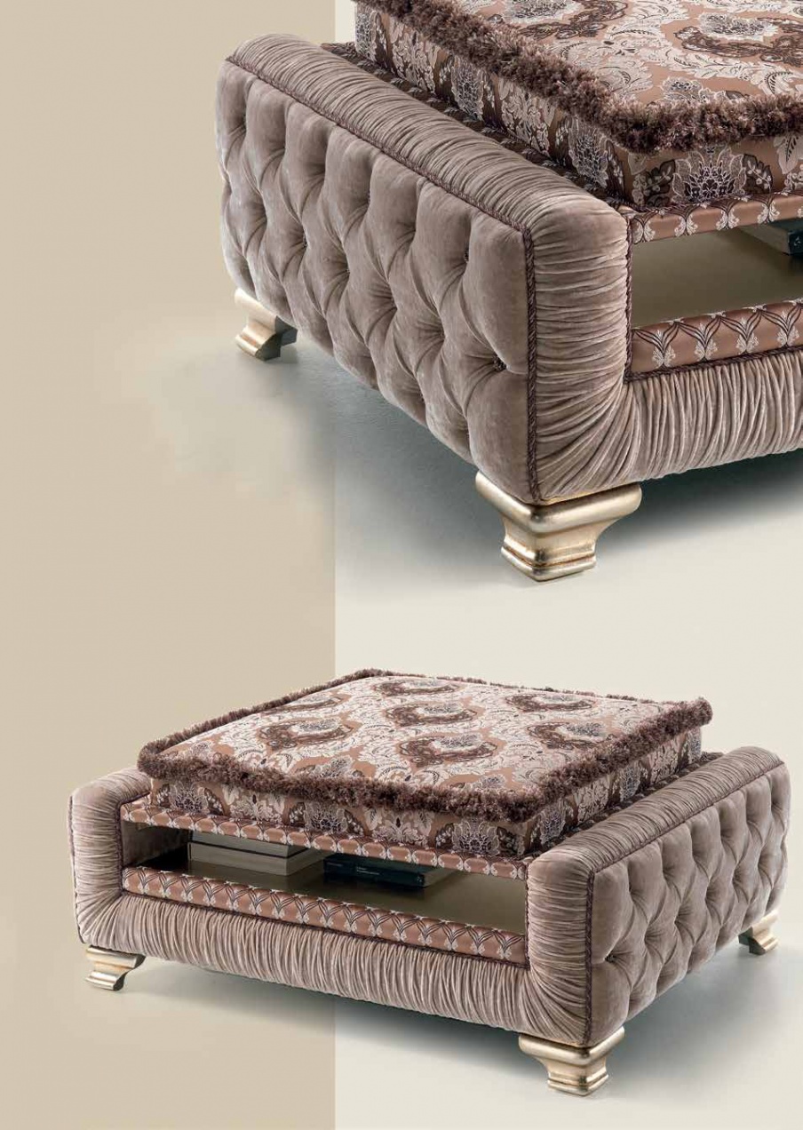 Pouf with wooden frame Royal, SAT Export