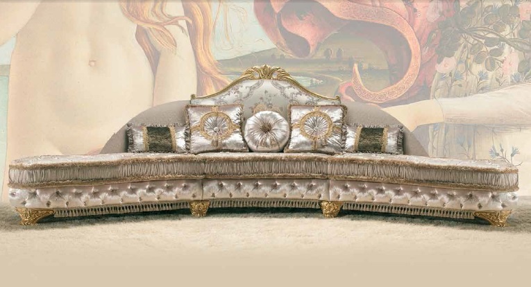 Sofa with a frame made of natural wood Venere, SAT Export 