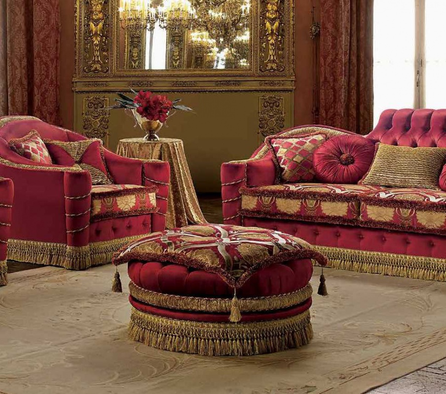 Pouf with wooden frame Vienna, SAT Export