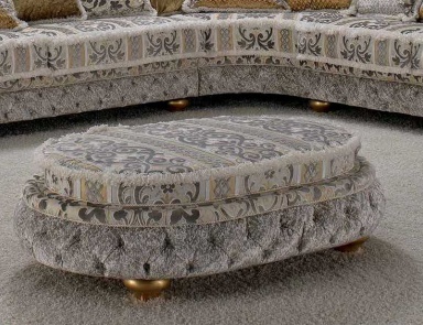 Pouf with wooden frame Vittoria SAT Export