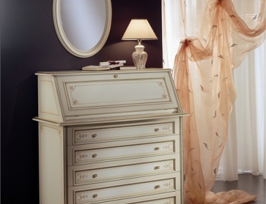 Bureau with flap and five drawers , Perla Tromoncino