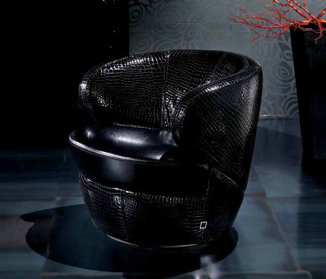 Chair in leather upholstery Tiffany SAT Export