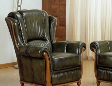 Chair in leather upholstery Agata, SAT Export