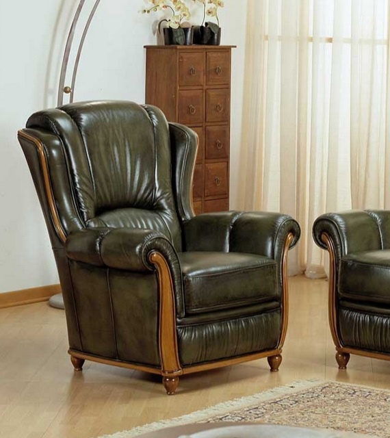 Chair in leather upholstery Agata, SAT Export