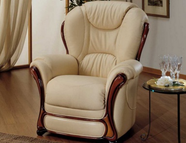Chair in leather upholstery Cinzia, SAT Export