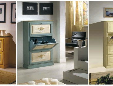 Shoe Cabinet with hinged door Canaletto, Arve Style