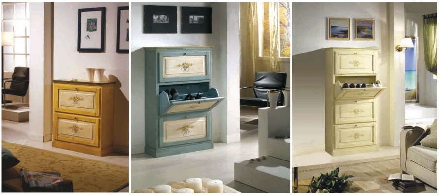 Shoe Cabinet with hinged door Canaletto, Arve Style