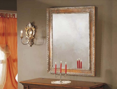 Mirror frame in carved patinated wood Atene, Arve Style