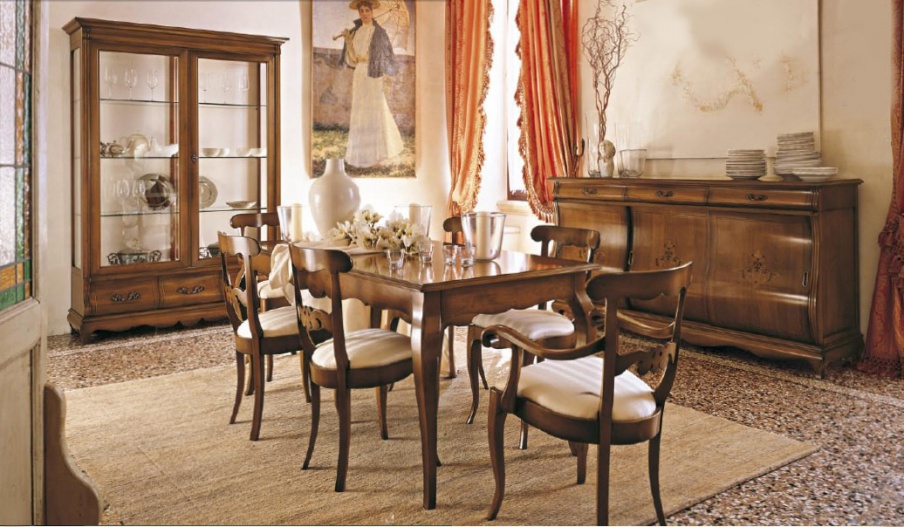 Dining table foldout on figured legs Fenice, Arve Style