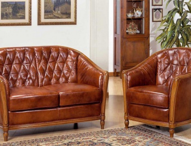 Two seater sofa with frame of wood Milly, SAT Export