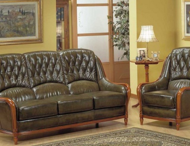 Three seater sofa with frame of wood Mozart, SAT Export