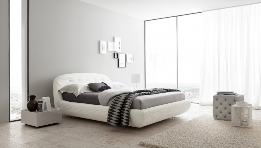 Double bed Eclipse microtrapuntato , Rossetto Armobil