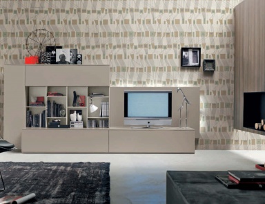 Modular system with open compartments Seta, Maronese