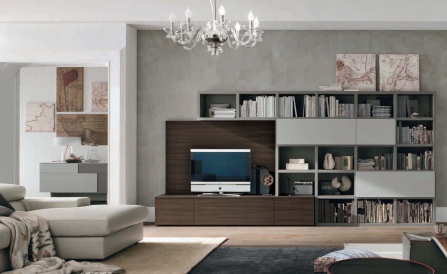 Modular system with many open compartments Seta, Maronese