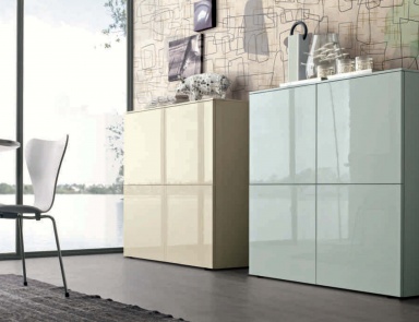 Cabinet with system for doors push-pull Seta, Maronese