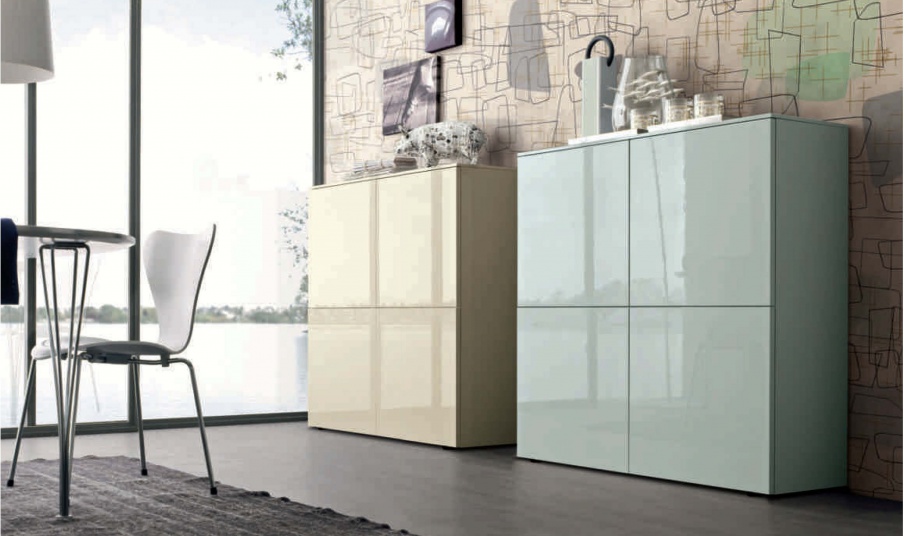 Cabinet with system for doors push-pull Seta, Maronese