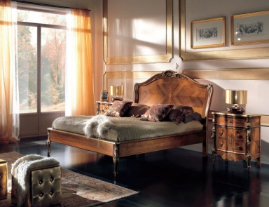 Bedroom set in walnut finish Luigi XXI, Arve Style 