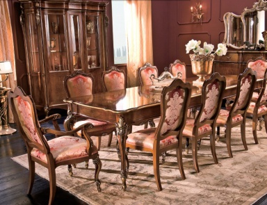 For dining room set in ash finish by Luigi XXI, Arve Style