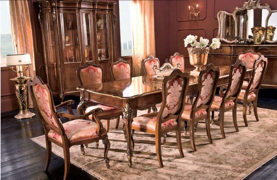 For dining room set in ash finish by Luigi XXI, Arve Style