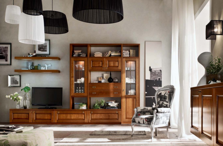 Modular system with space for TV Asolana, Maronese