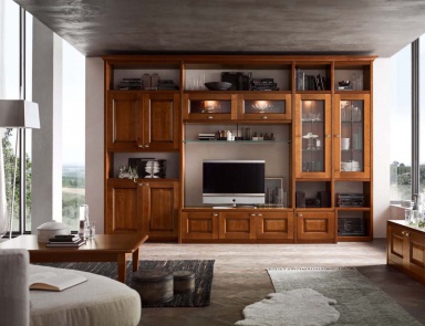 Modular system with a niche for TV Asolana, Maronese