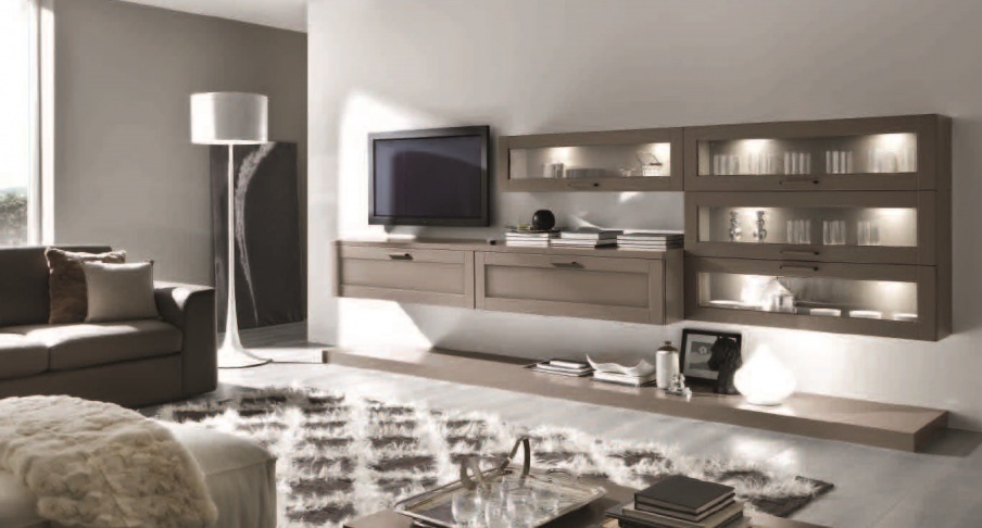 Modular system with shelves with lighting Piave, Maronese